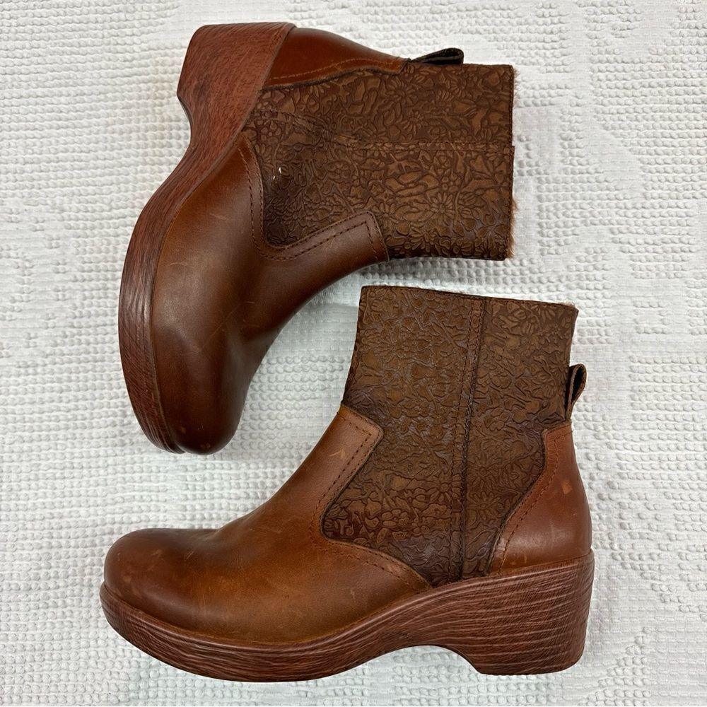 Alegria Scarlett Tawny Womens Leather Wedge Ankle Boots Women’s Size 7 - Picture 4 of 9